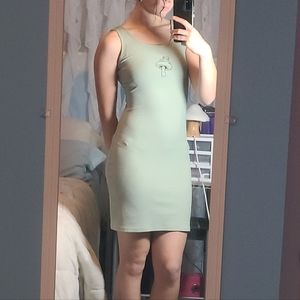 Green frog small Shein dress